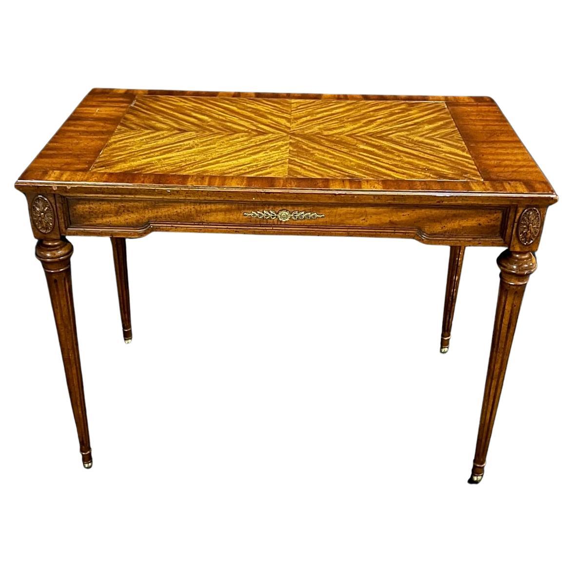 French Louis XVI Style Game Table with Reversible Top