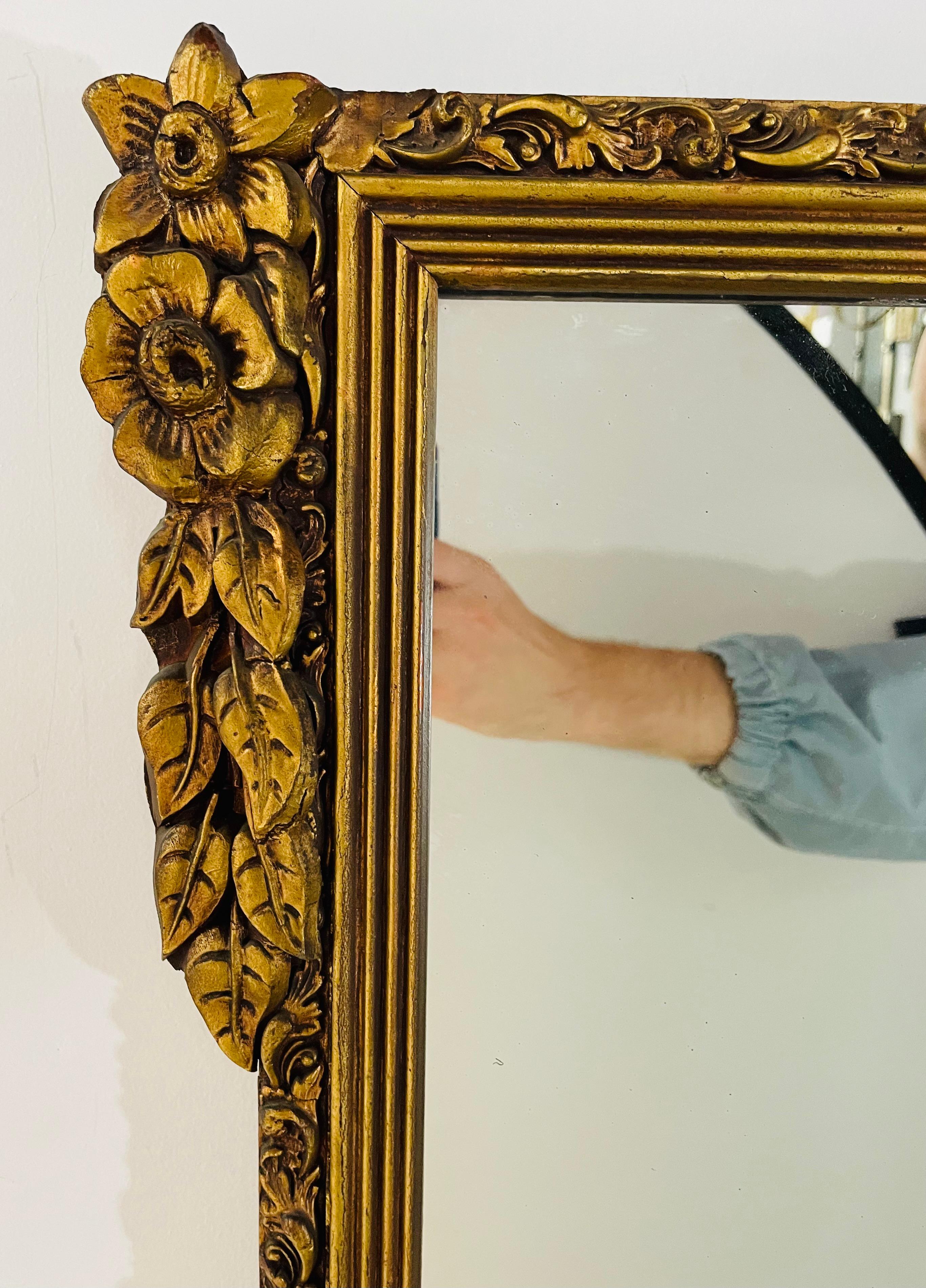 French Louis XVI Style Gilded Mirror For Sale 6