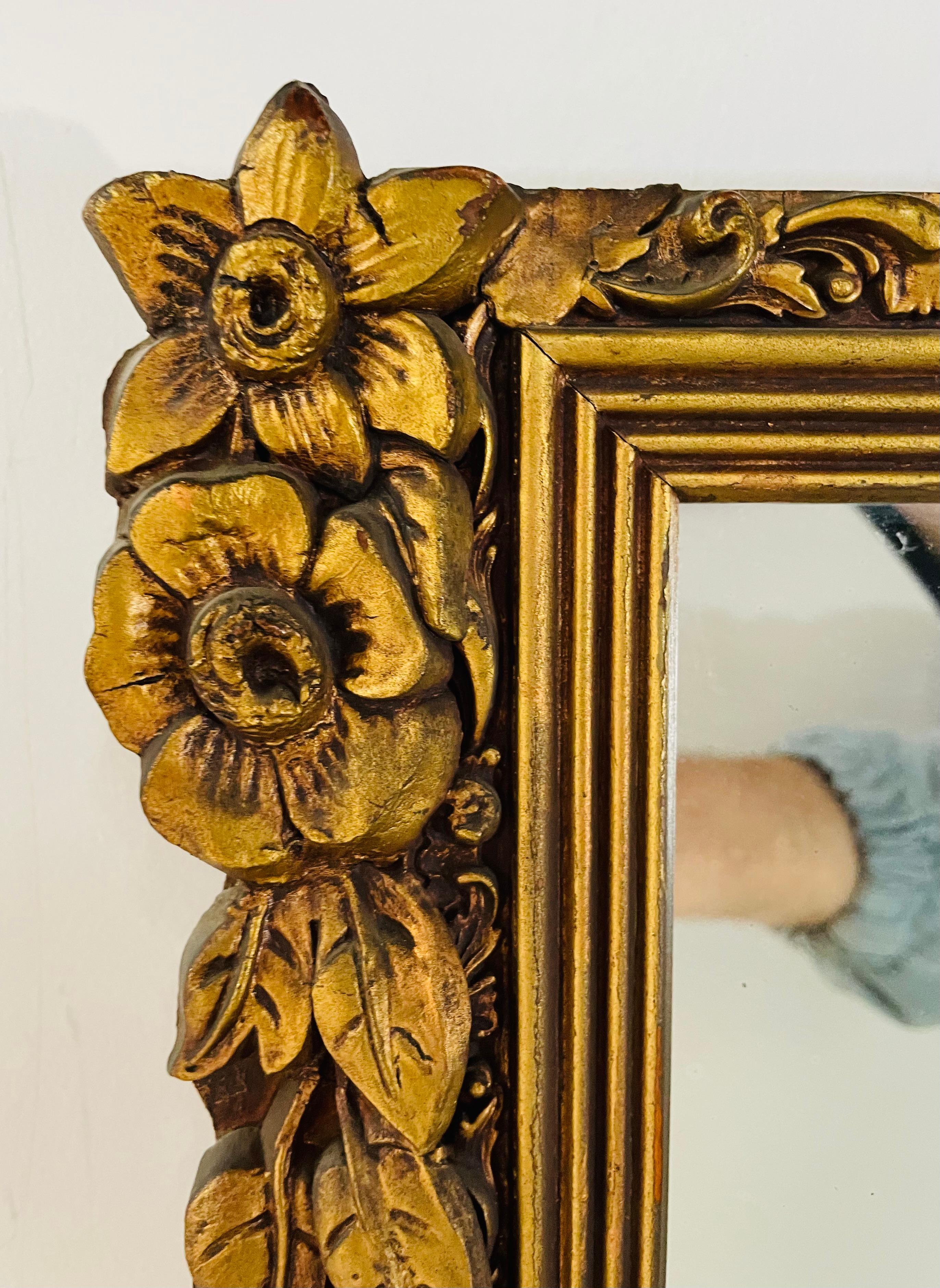 French Louis XVI Style Gilded Mirror For Sale 7