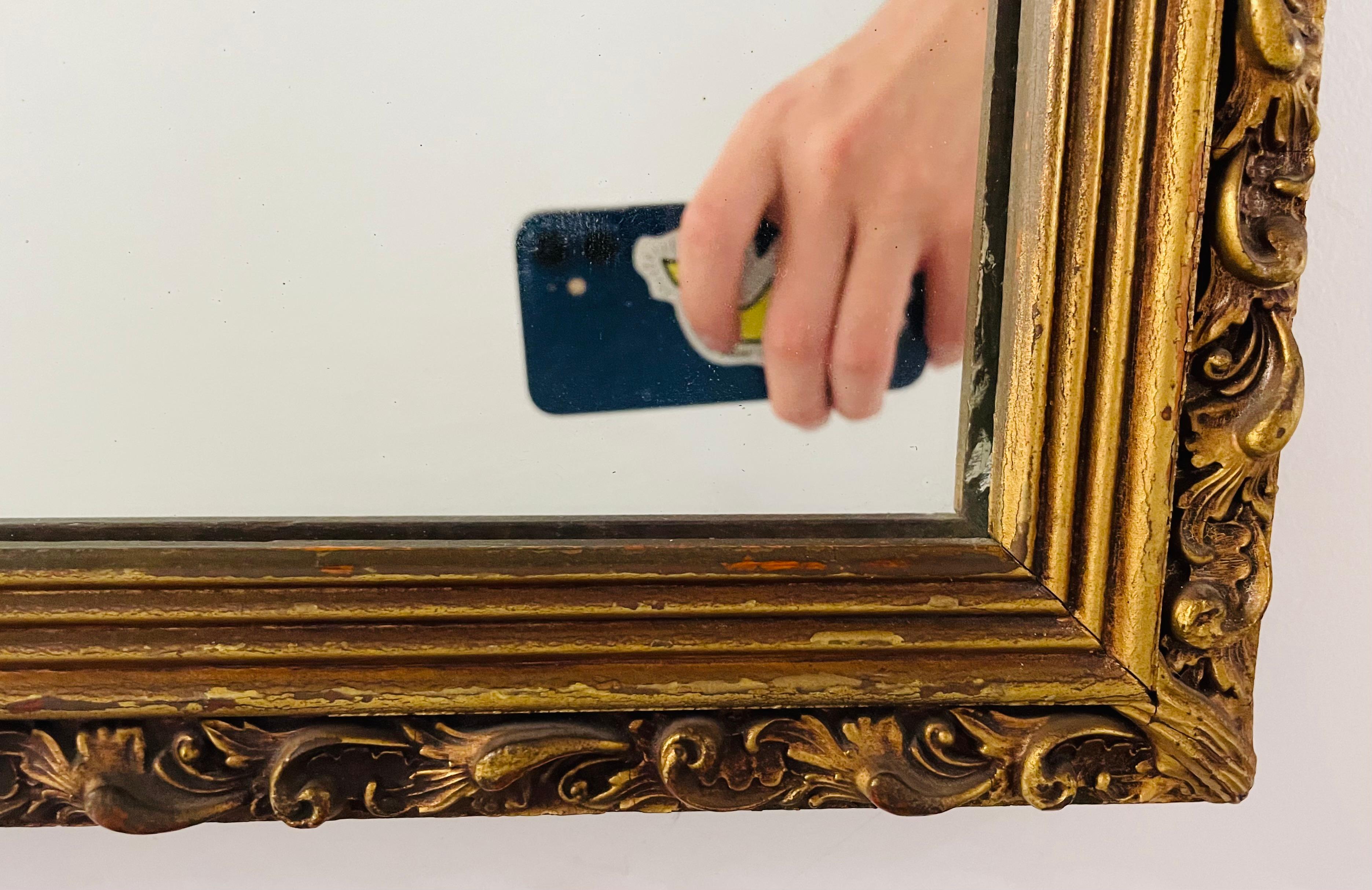 French Louis XVI Style Gilded Mirror For Sale 9