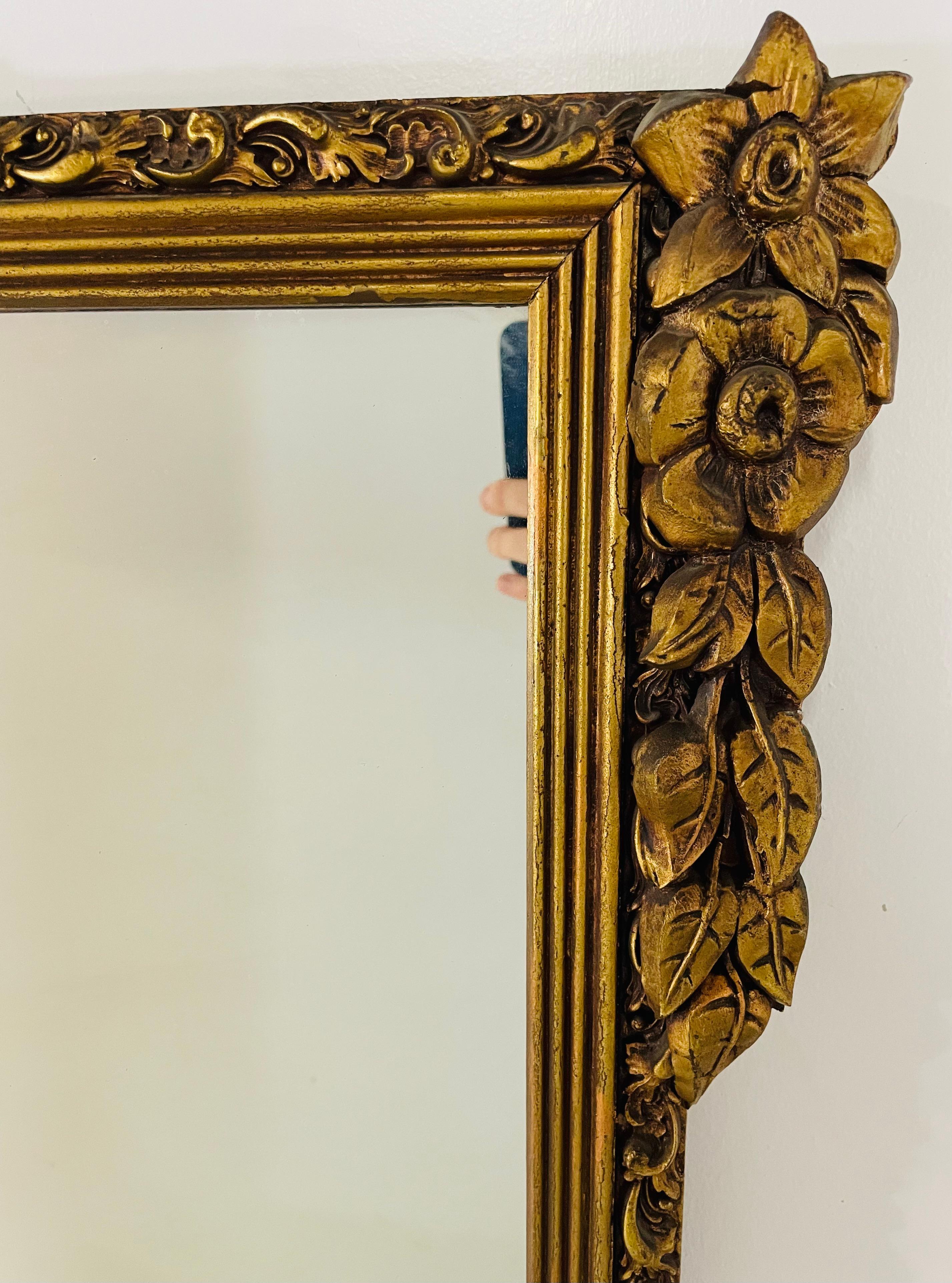 French Louis XVI Style Gilded Mirror For Sale 12