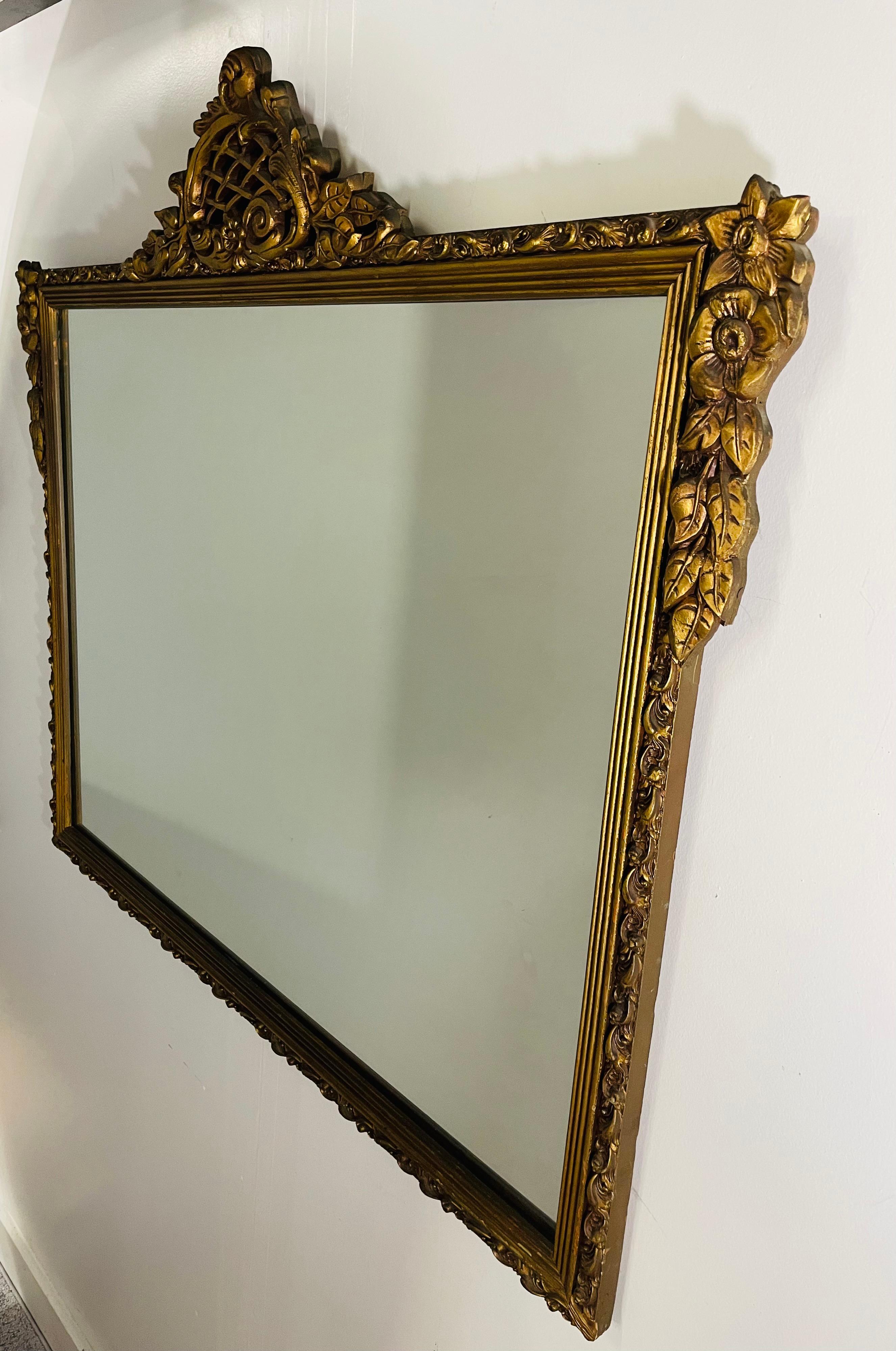French Louis XVI Style Gilded Mirror For Sale 14