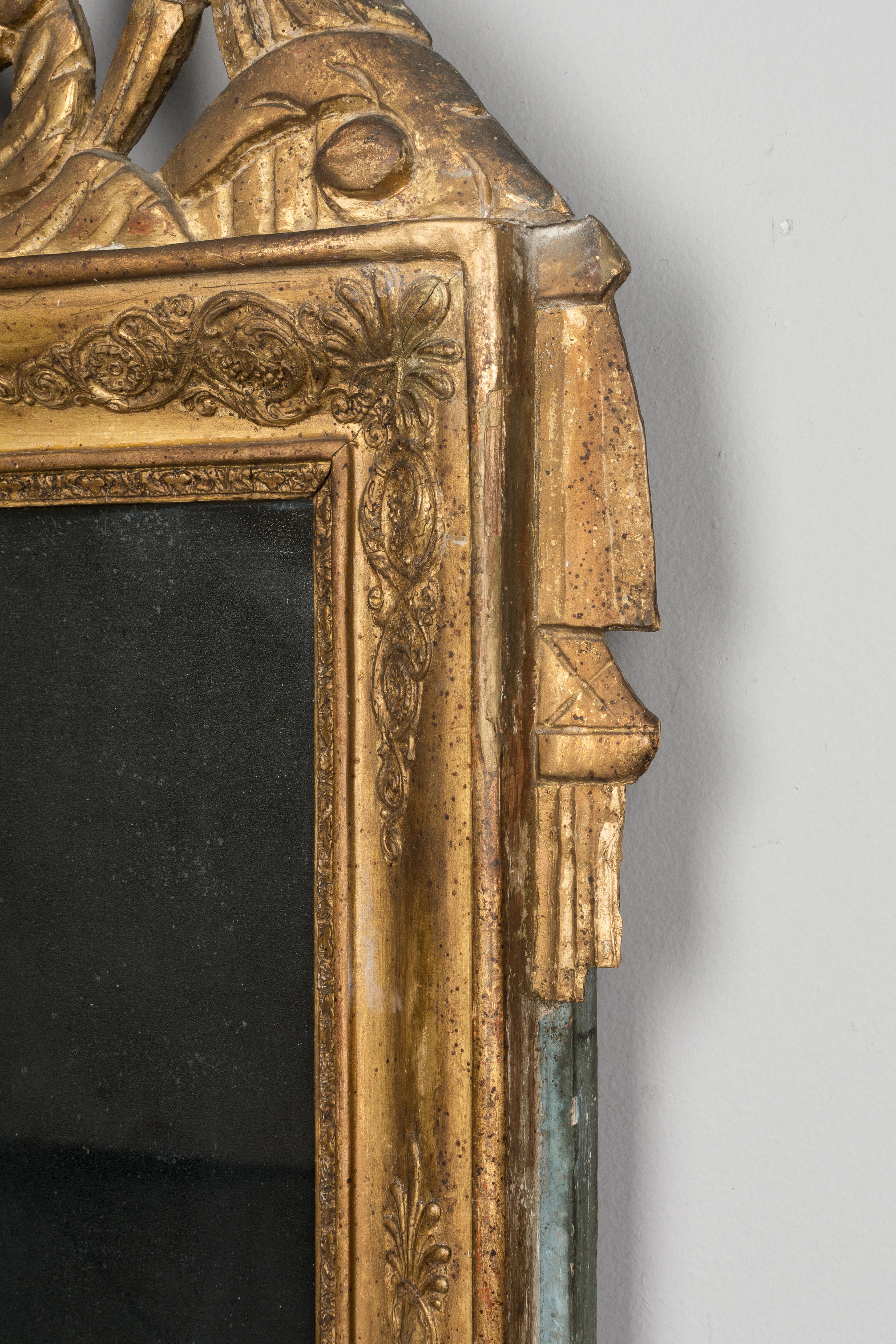 French Louis XVI Style Gilded Mirror 1