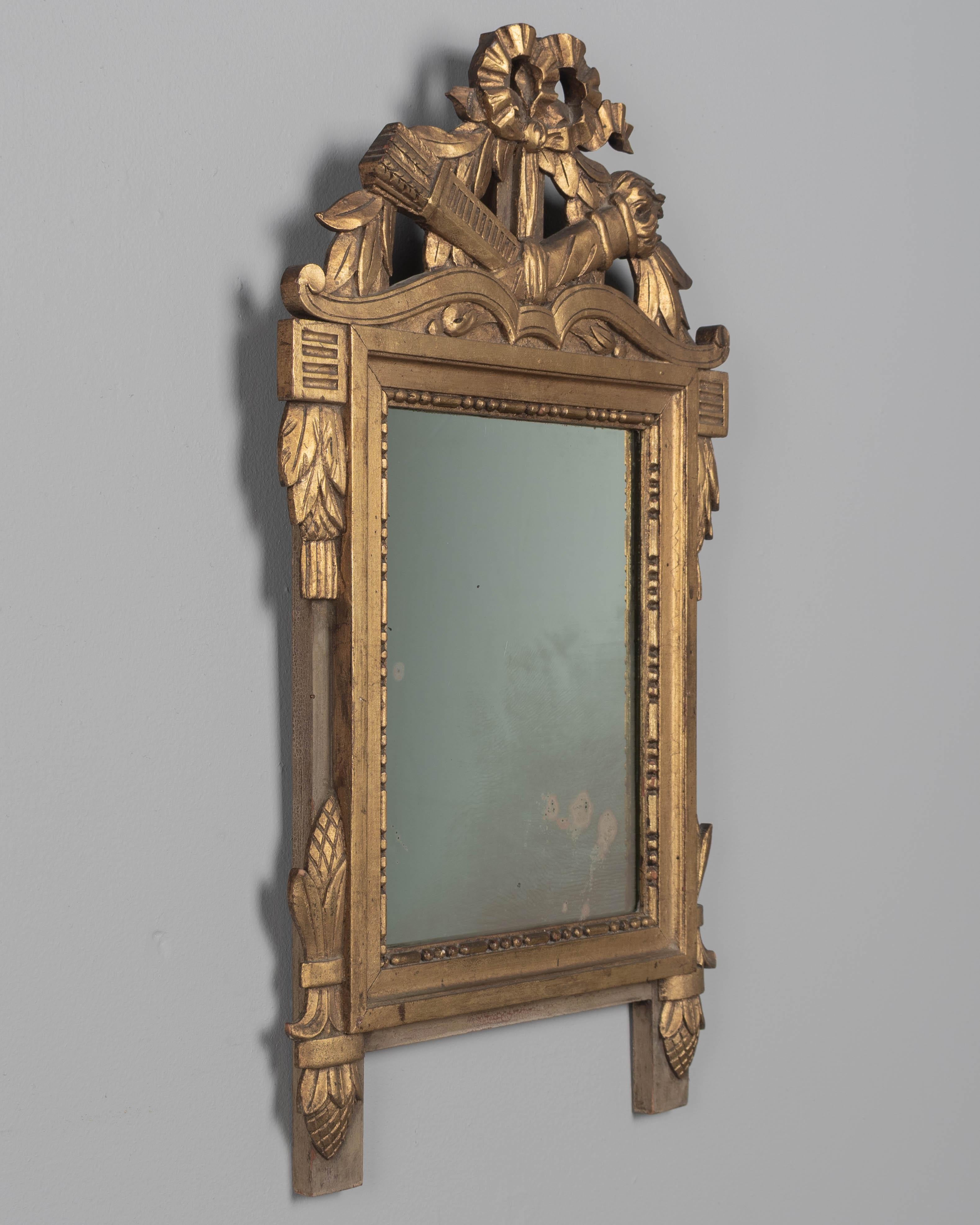 French Louis XVI Style Gilded Mirror For Sale 3