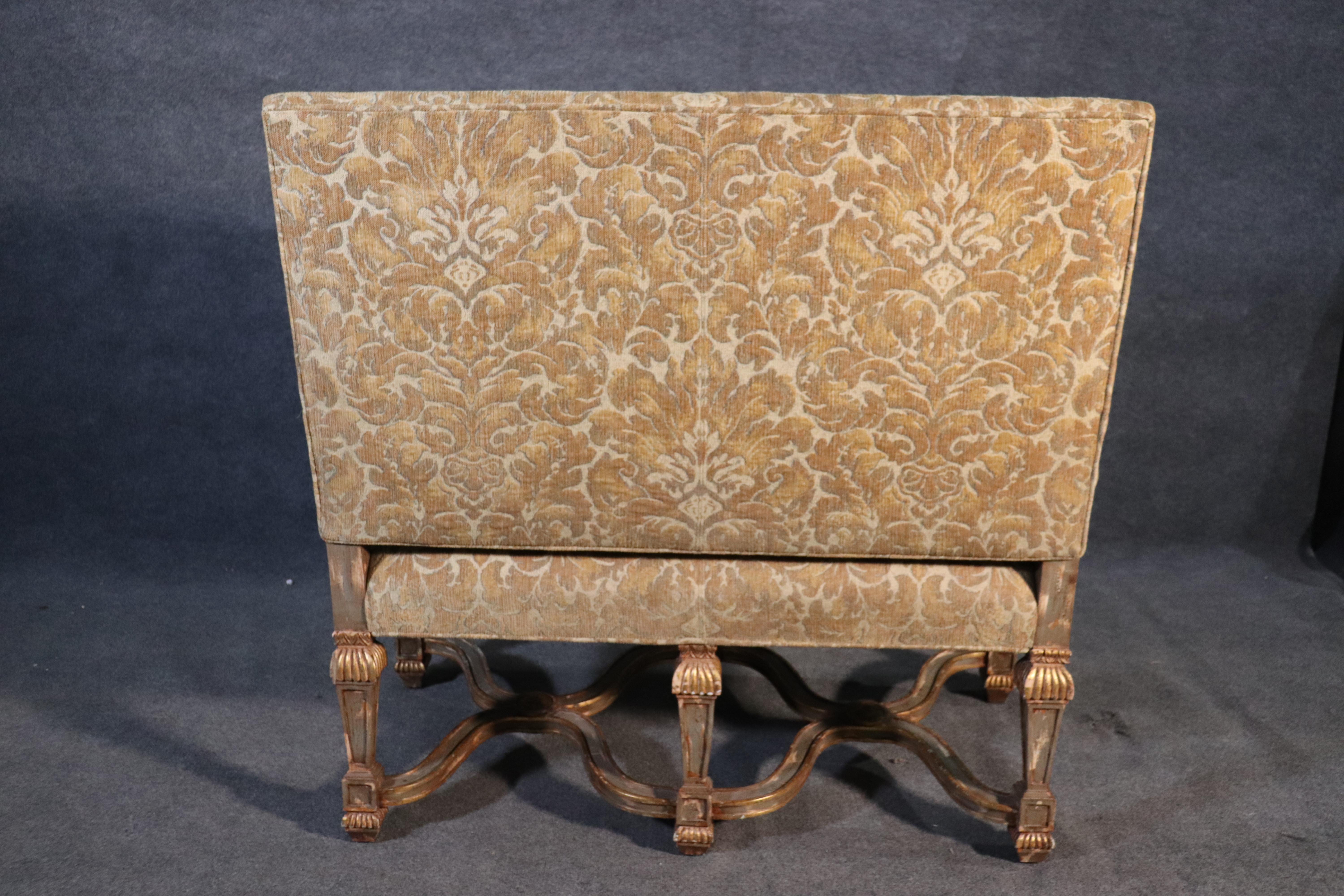 Walnut French Louis XVI Style Gilded Paint Decorated Settee 2 of 2 Available