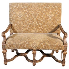 French Louis XVI Style Gilded Paint Decorated Settee 2 of 2 Available