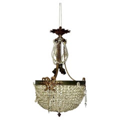 French Louis XVI Style Gilt Bronze and Cut Glass Chandelier, circa 1900