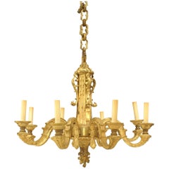 Lustre français de style Louis XVI en bronze doré