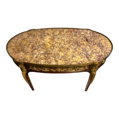 French Louis XVI Style Gilt Bronze Mounted Coffee Table