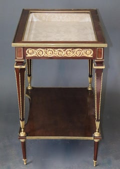 French Louis XVI Style Gilt Bronze Mounted Table de Dame Display Case