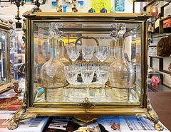 French Louis XVI Style Gilt Bronze Tantalus Set, 19th Century