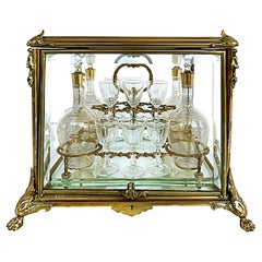 French Louis XVI Style Gilt Bronze Tantalus Set, 19th Century