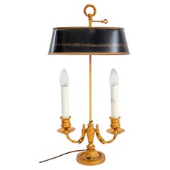 French Louis XVI Style Gilt Metal Bouillotte Lamp