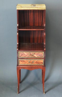 French Louis XVI Style Gilt Metal Mounted Display Bookcase