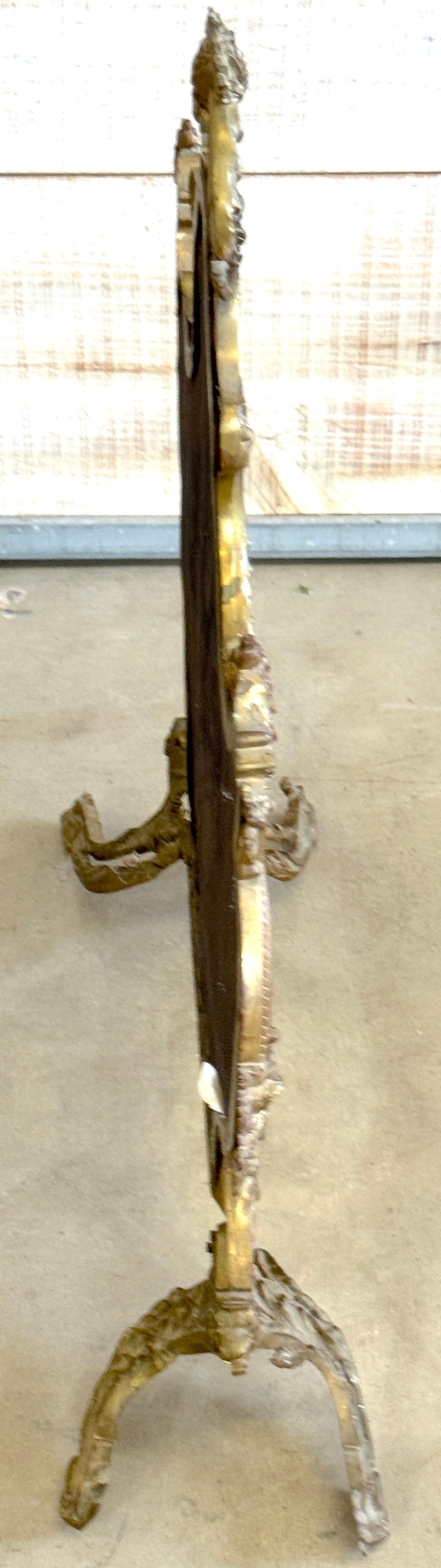 Französisch Louis XVI Stil vergoldet Ormolu geschwärzt Mesh  Klassische Motive Kaminschirm im Angebot 3