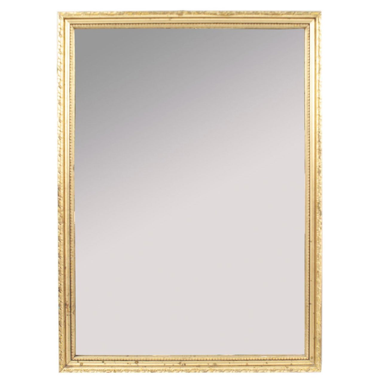 French Louis XVI Style Gilt Wall Mirror For Sale