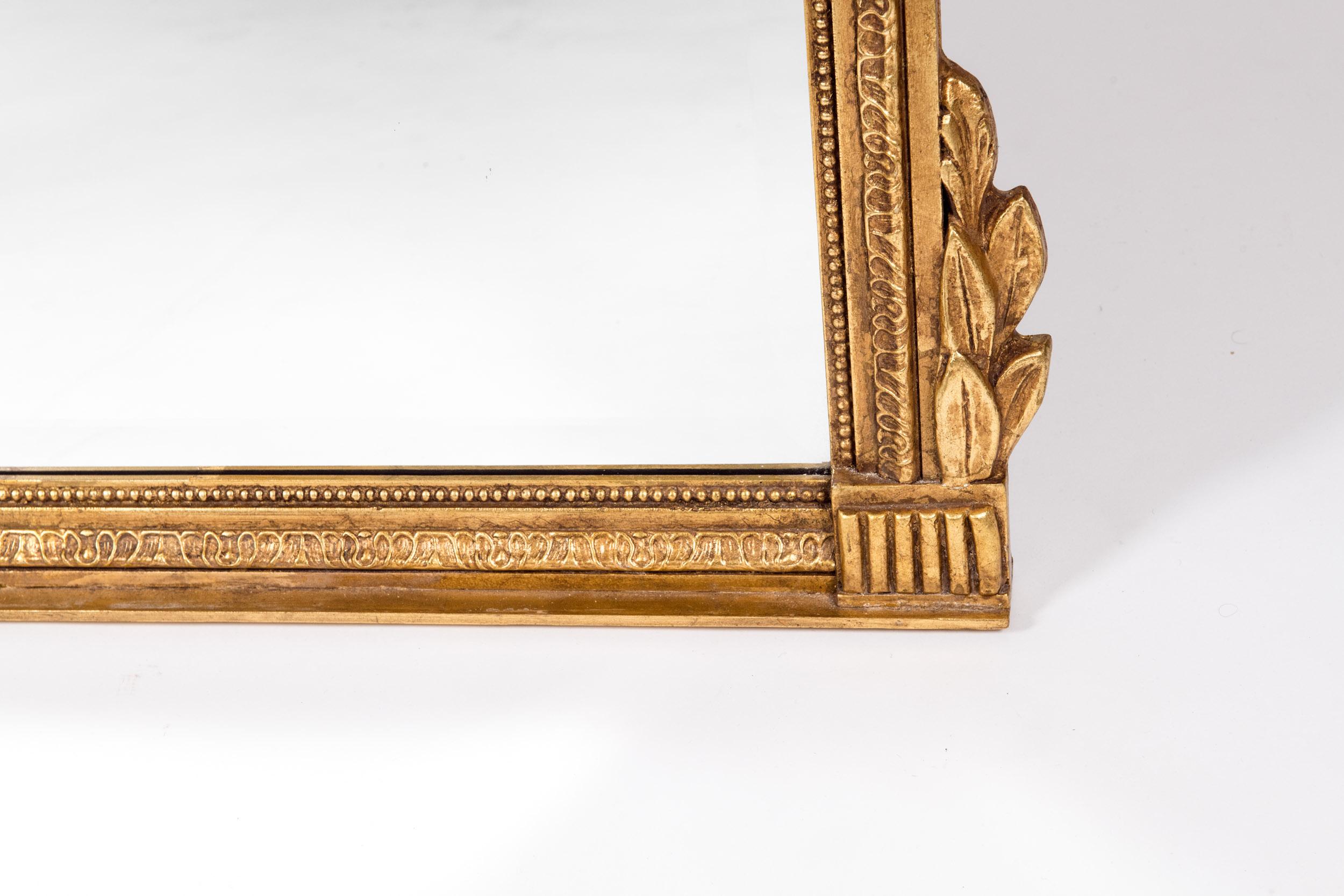 French Louis XVI Style Giltwood Beveled Mirror 6