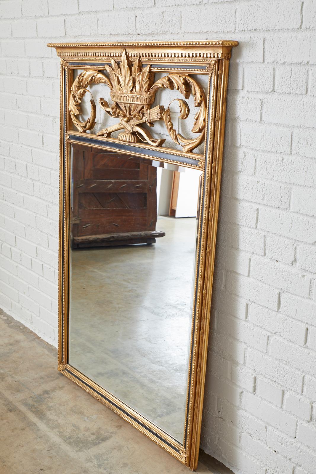 American French Louis XVI Style Giltwood Mirror by Friedman Brothers