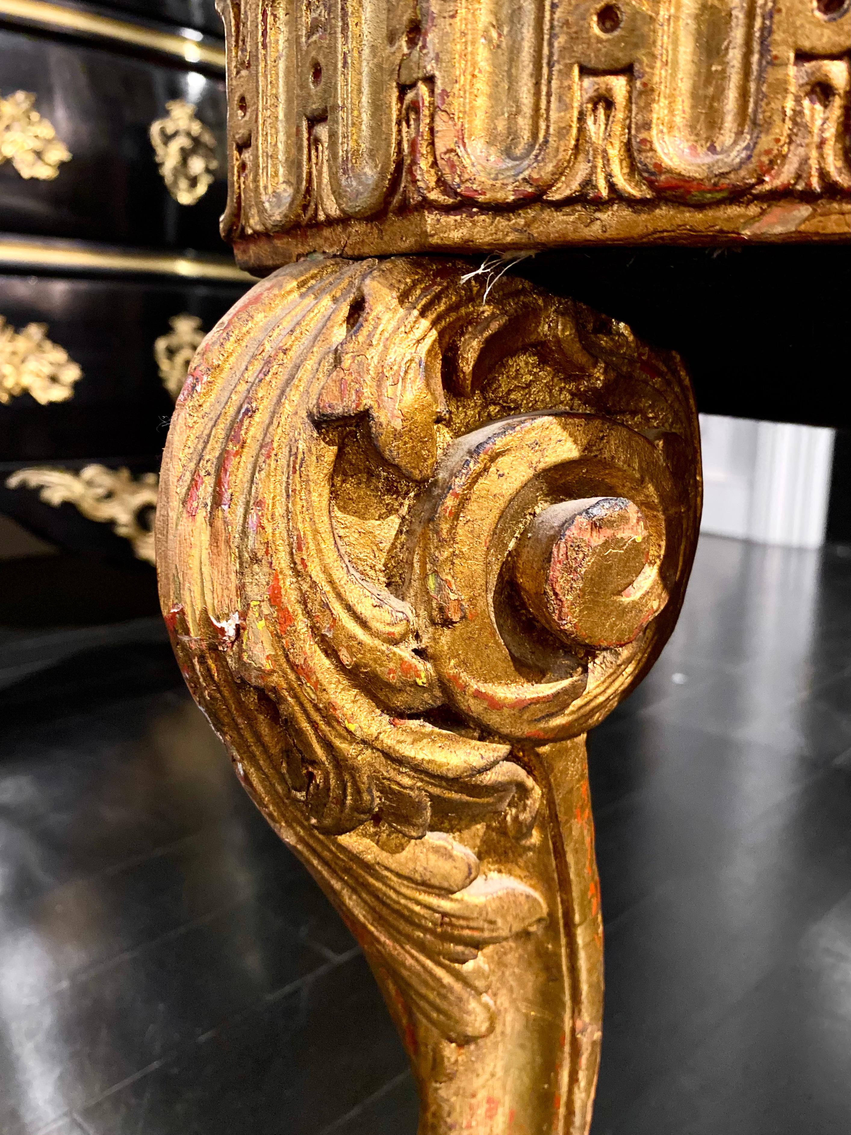Halbkugelförmige Bank aus vergoldetem Holz im Louis-XVI.-Stil, von Jacob-inspiriertes Modell im Angebot 7