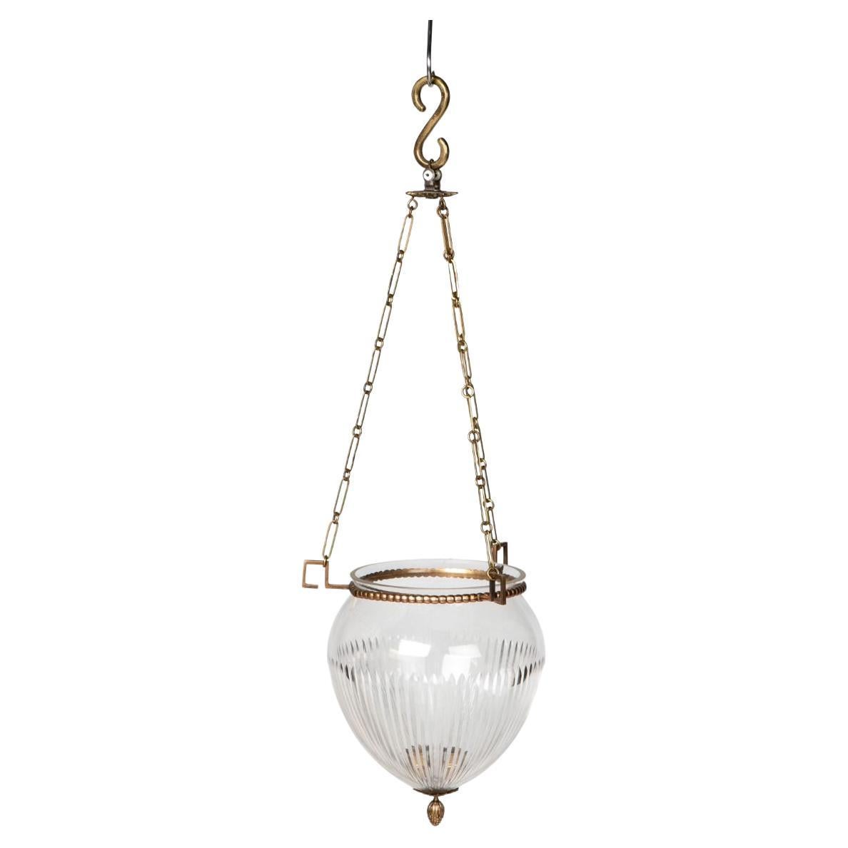 French Louis XVI Style Glass Hanging Lantern