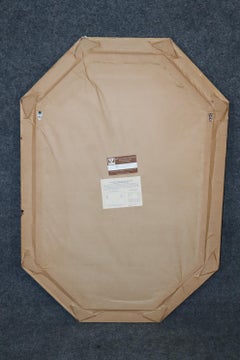 Achteckiger französischer Wandspiegel im Louis-XVI.-Stil aus vergoldetem, abgeschrägtem Glas