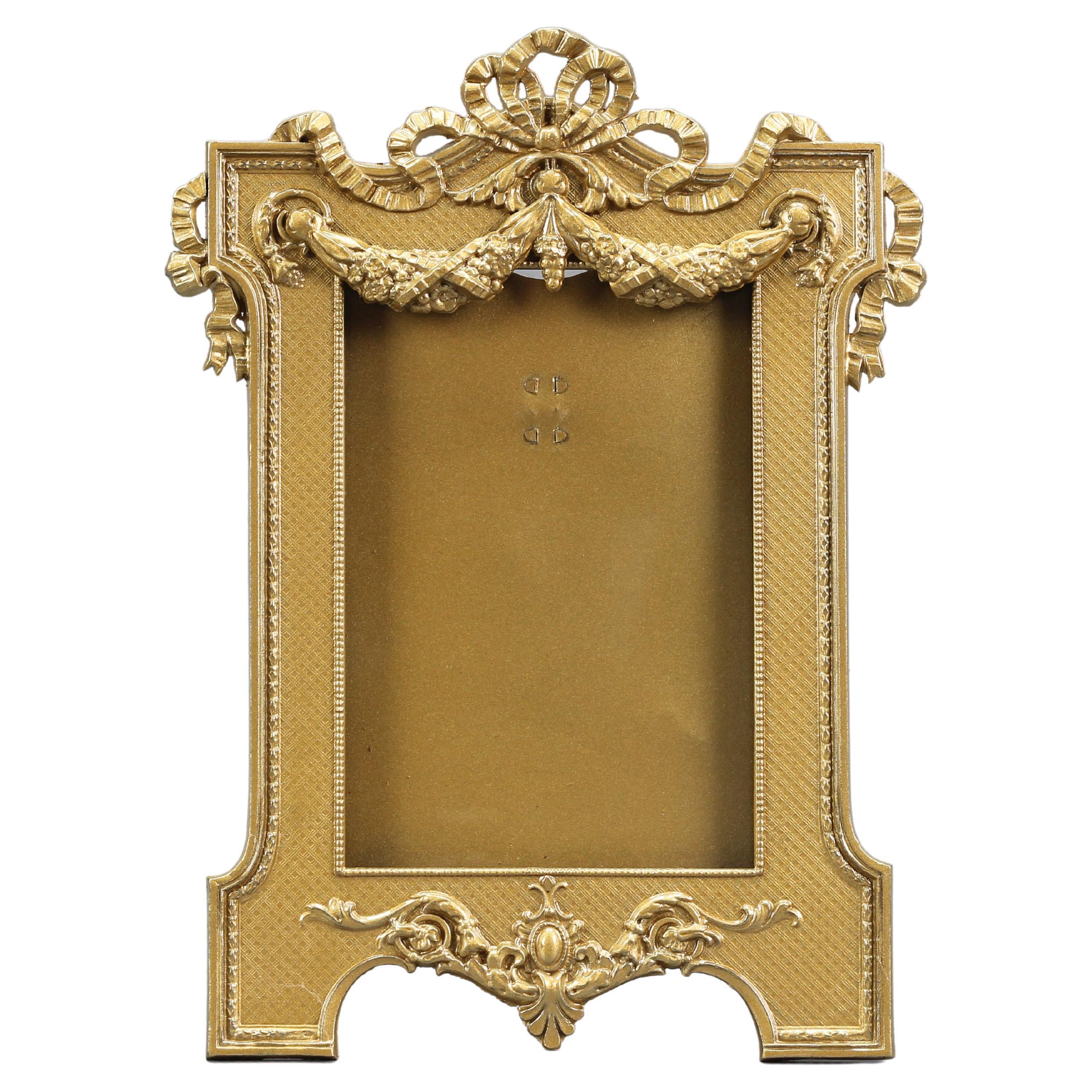 French Oak and Golden Moulding Picture Frame, 1900s For Sale at 1stDibs