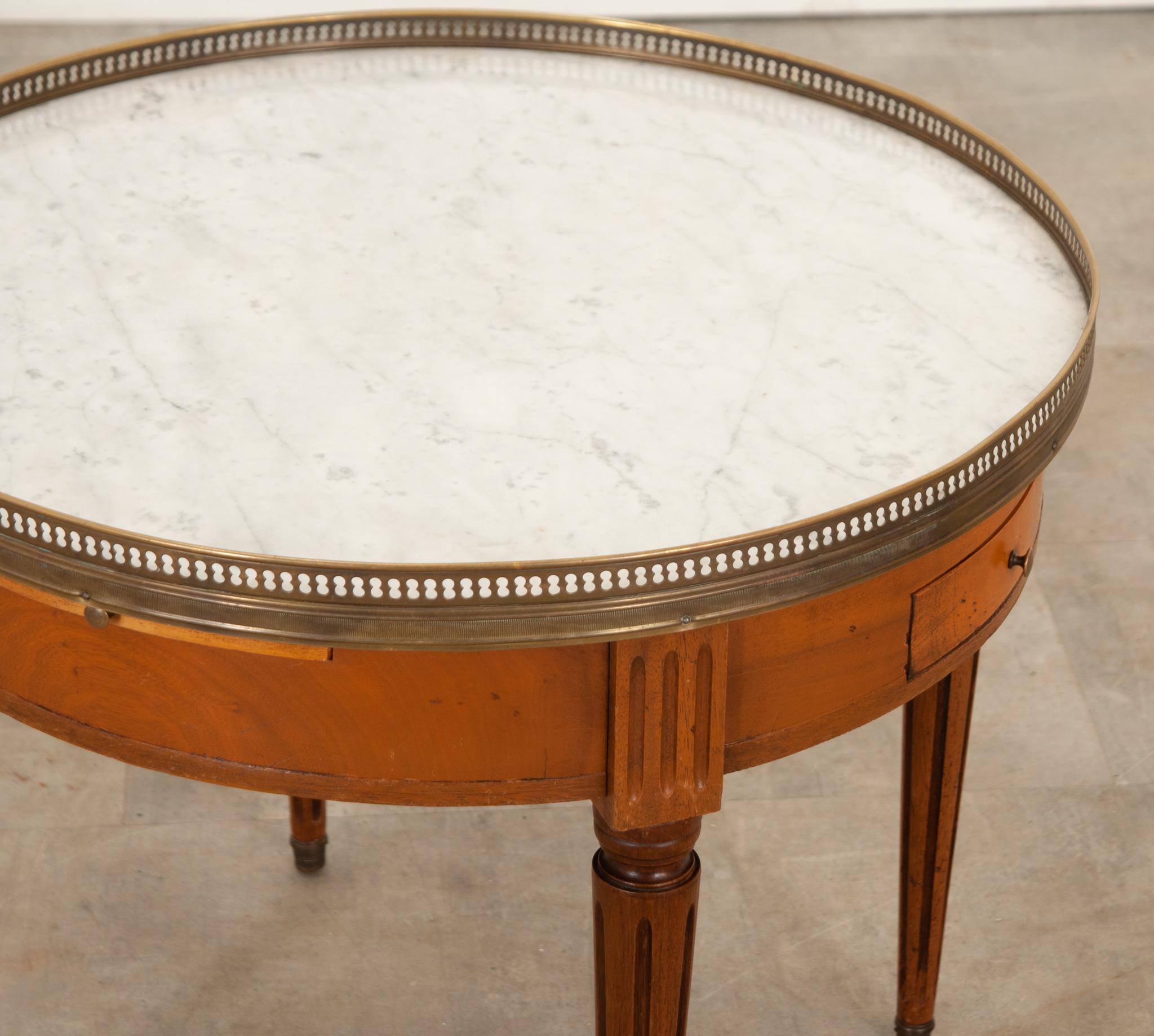 Französisch Louis XVI Stil Guéridon Bouillotte Tisch (Holzarbeit) im Angebot