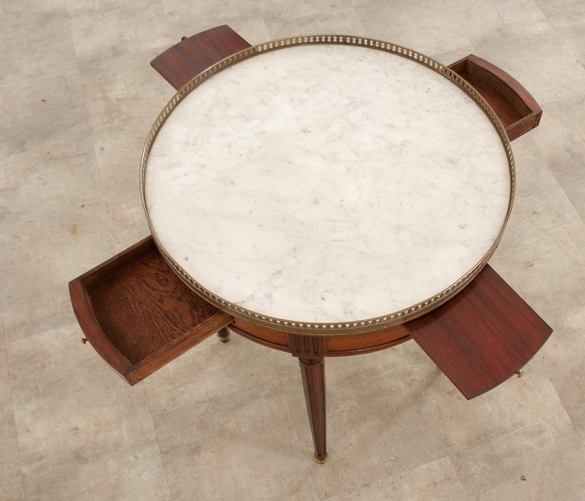 20th Century French Louis XVI Style Guéridon Bouillotte Table