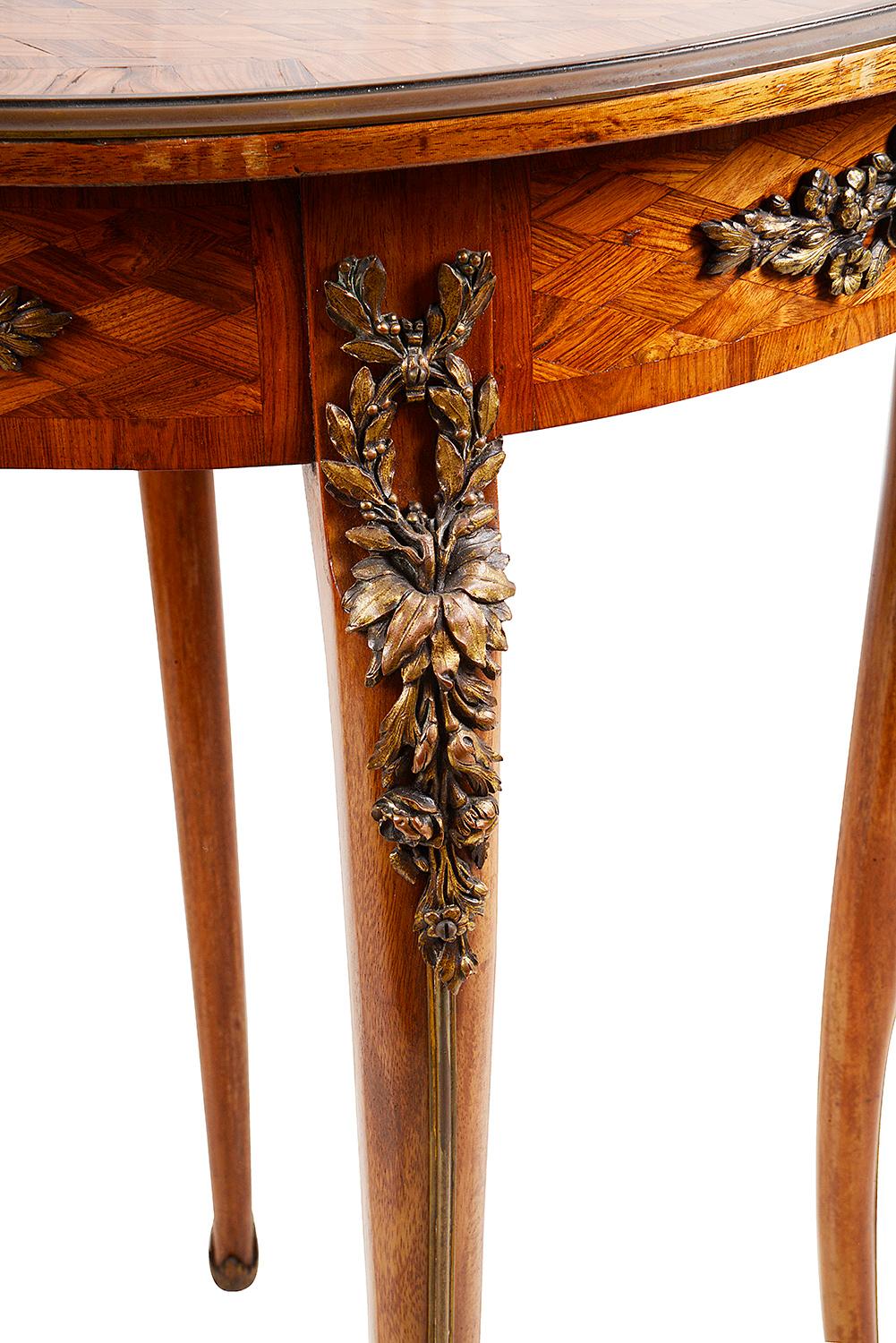 Veneer French Louis XVI Style Gueridon, circa 1890 For Sale