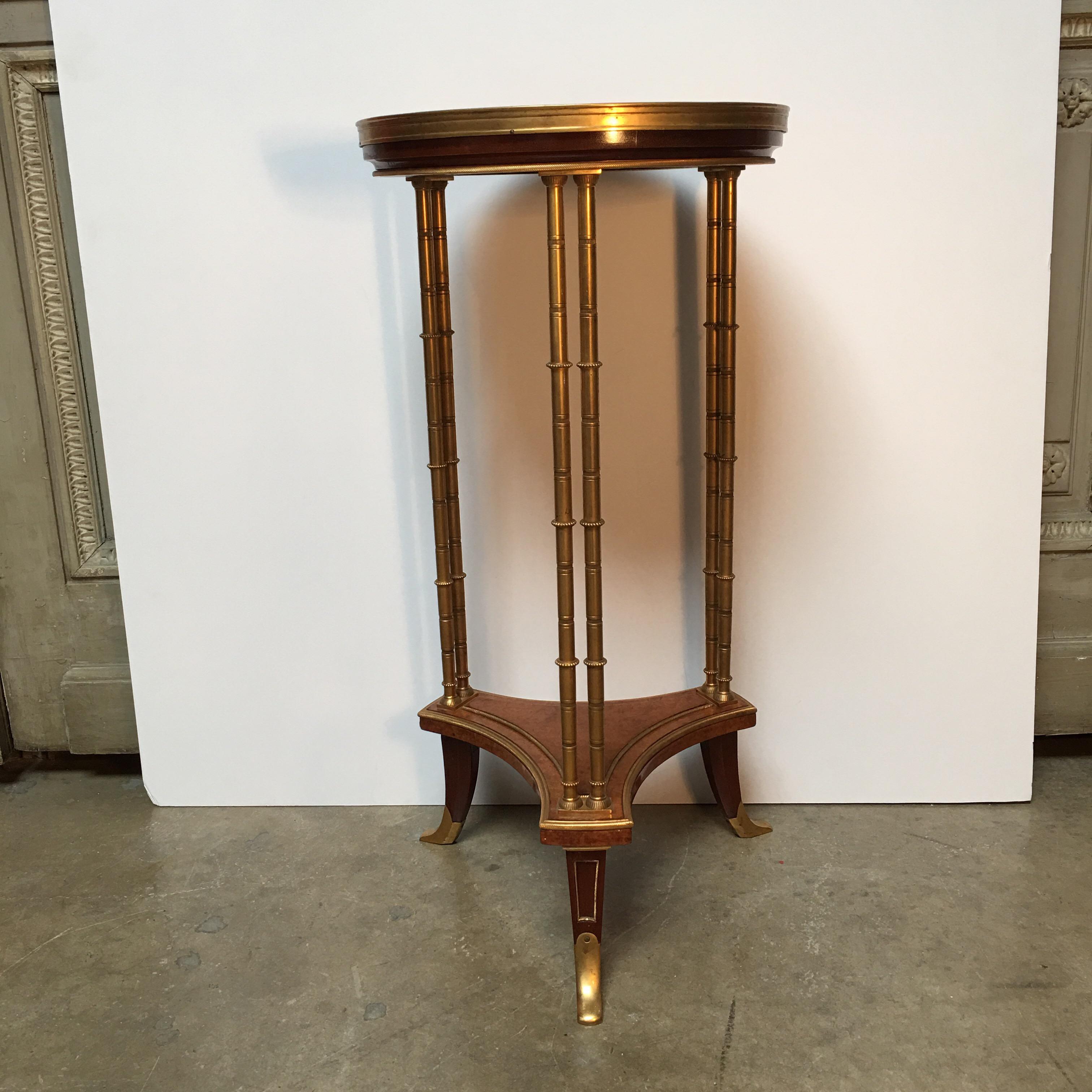 Veneer French Louis XVI Style Gueridon For Sale