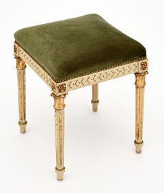 French Louis XVI Style Hand Carved Stools