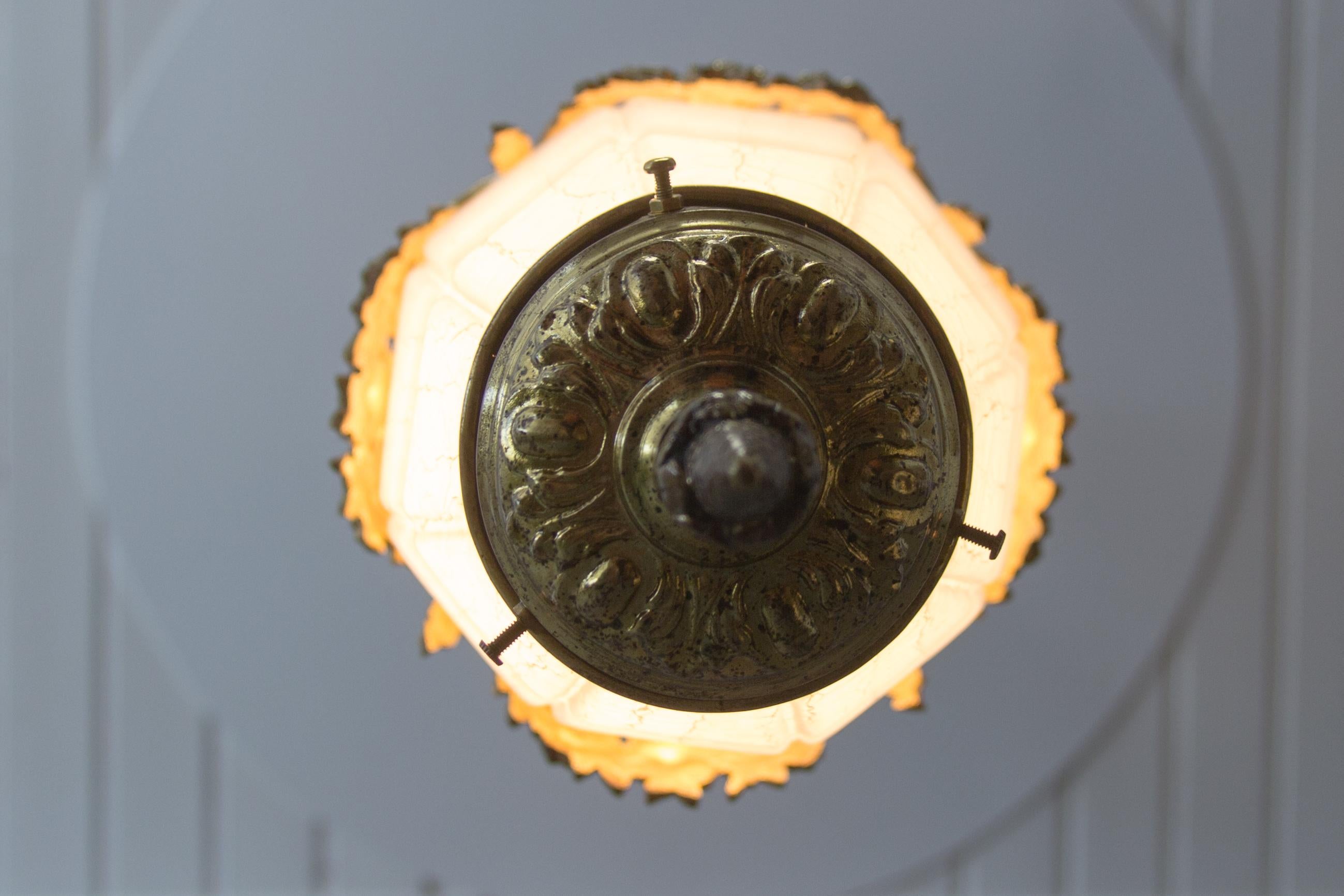 French Louis XVI Style Hanging Lantern Hall Lamp 7