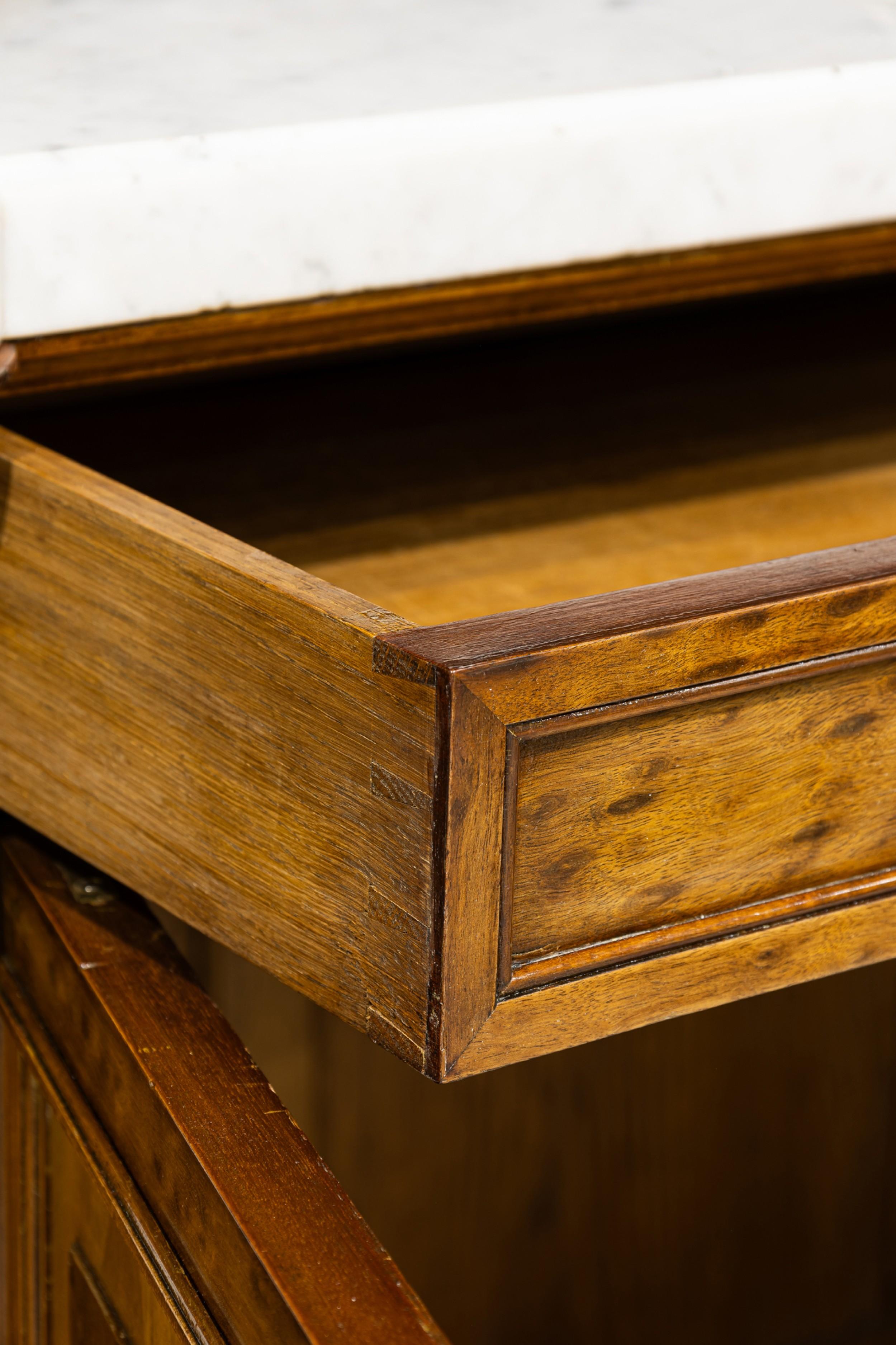 XX secolo French Louis XVI Style Mahogany and Brass Server Cabinet in vendita