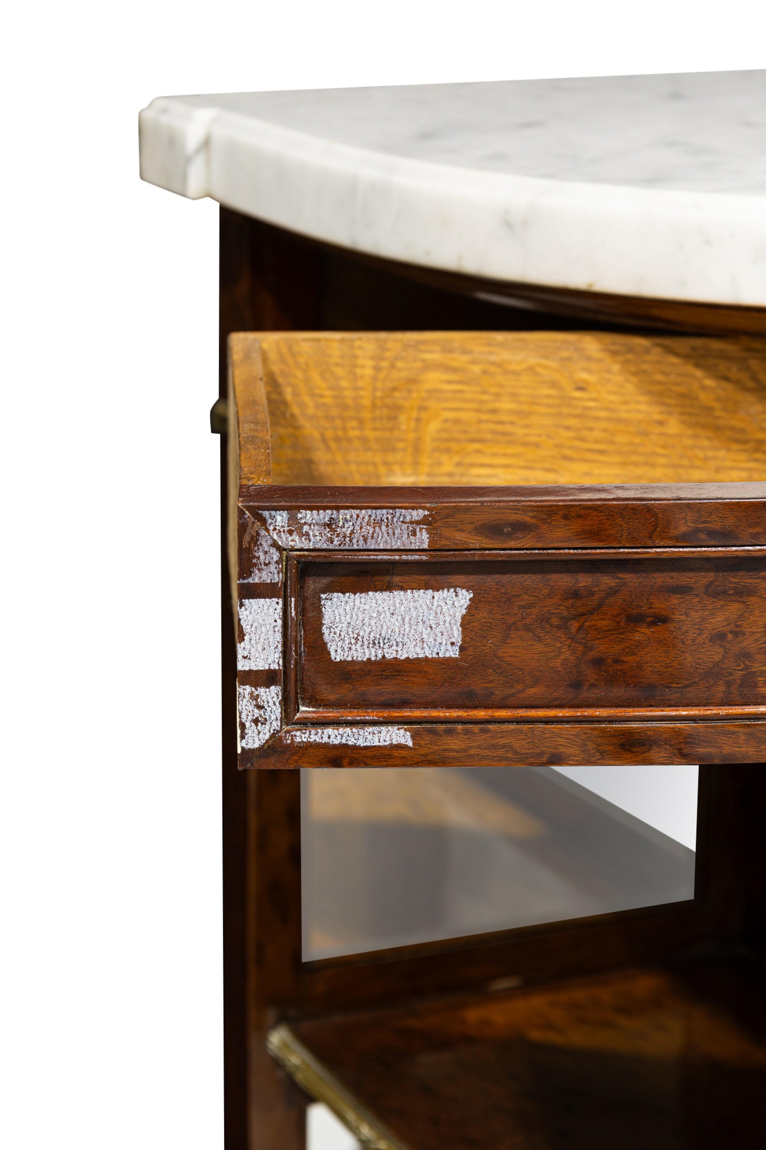 Bronzo French Louis XVI Style Mahogany and Brass Server Cabinet in vendita