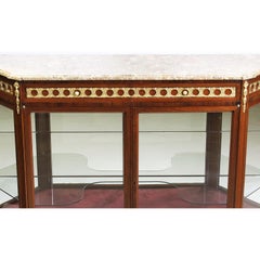 French Louis XVI Style Mahogany and Gilt-Bronze Mounted Sever Exhibition Vitrine