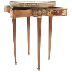 Antique French Louis XVI Style Mahogany and Marble End Table