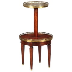 French Louis XVI Style Mahogany and Marble-Top Serving Table, 1940s