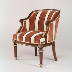Fauteuil francese in stile Luigi XVI in mogano e ormolatura, 1880 ca.