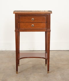French Louis XVI Style Mahogany Bedside Table
