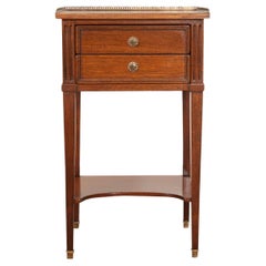 French Louis XVI Style Mahogany Bedside Table