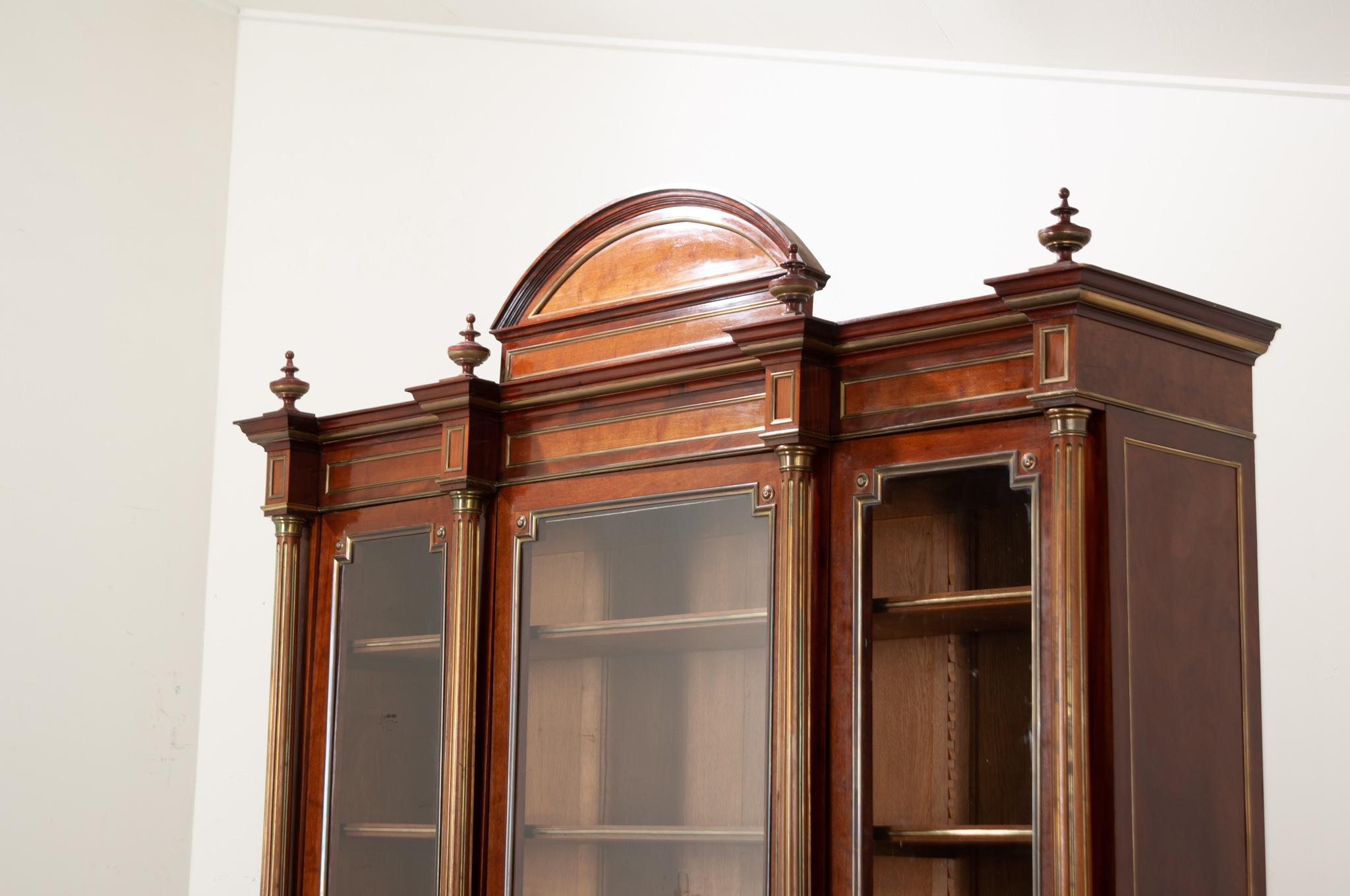 French Louis XVI Style Mahogany Bibliotheque For Sale 8