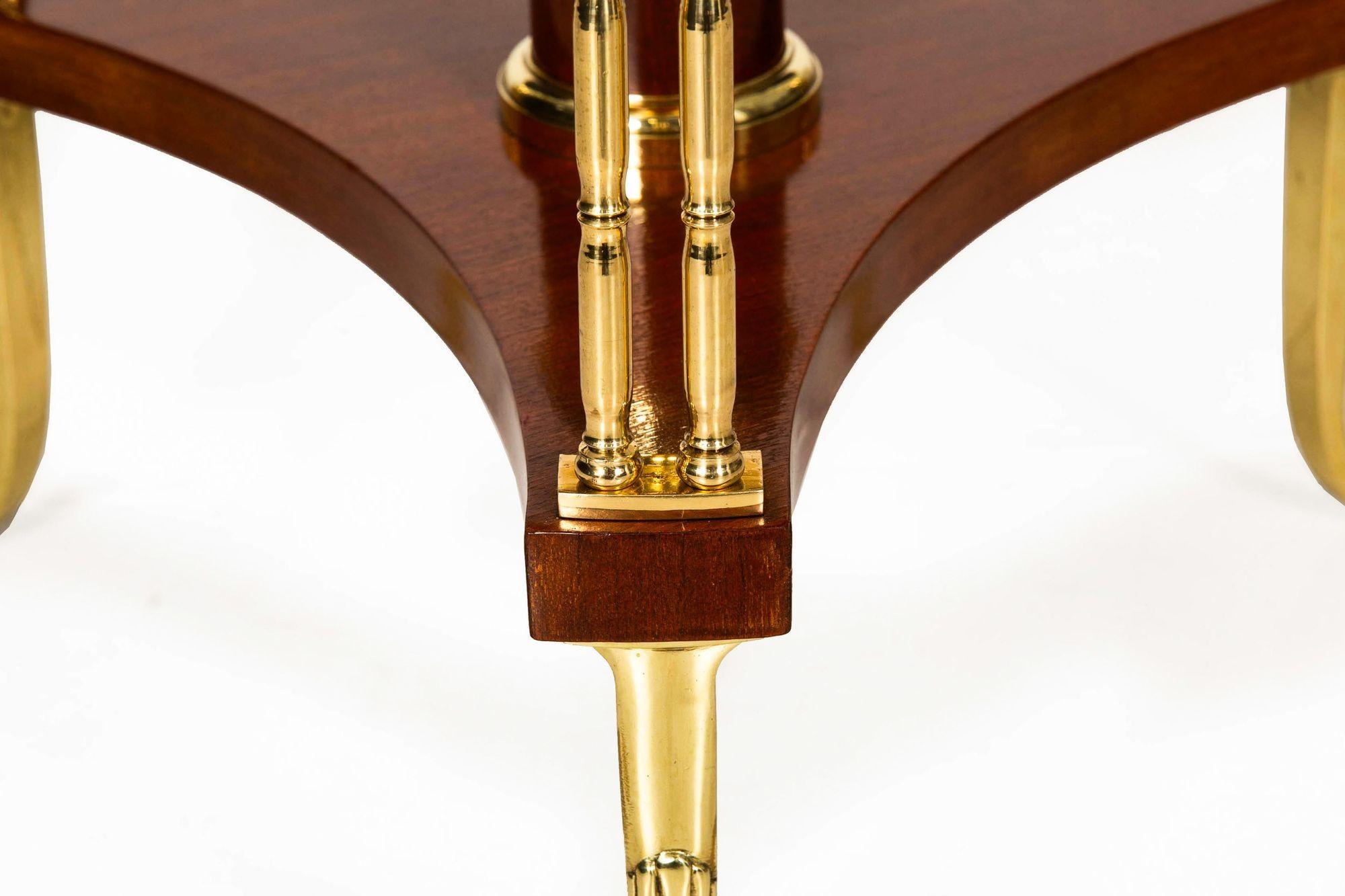 Französisch Louis XVI Stil Mahagoni Bronze Gueridon Beistelltisch im Angebot 5