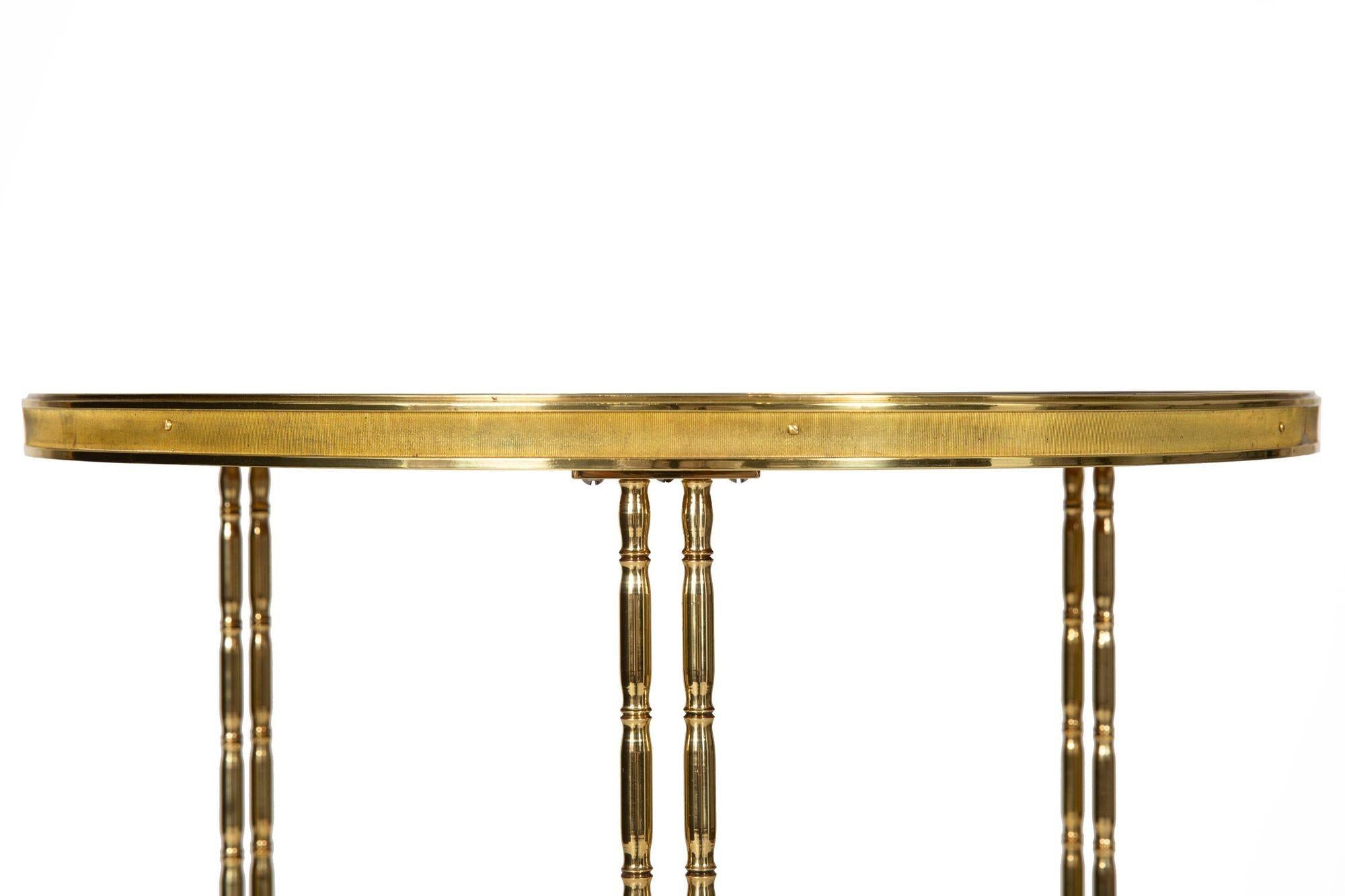 Französisch Louis XVI Stil Mahagoni Bronze Gueridon Beistelltisch (Poliert) im Angebot