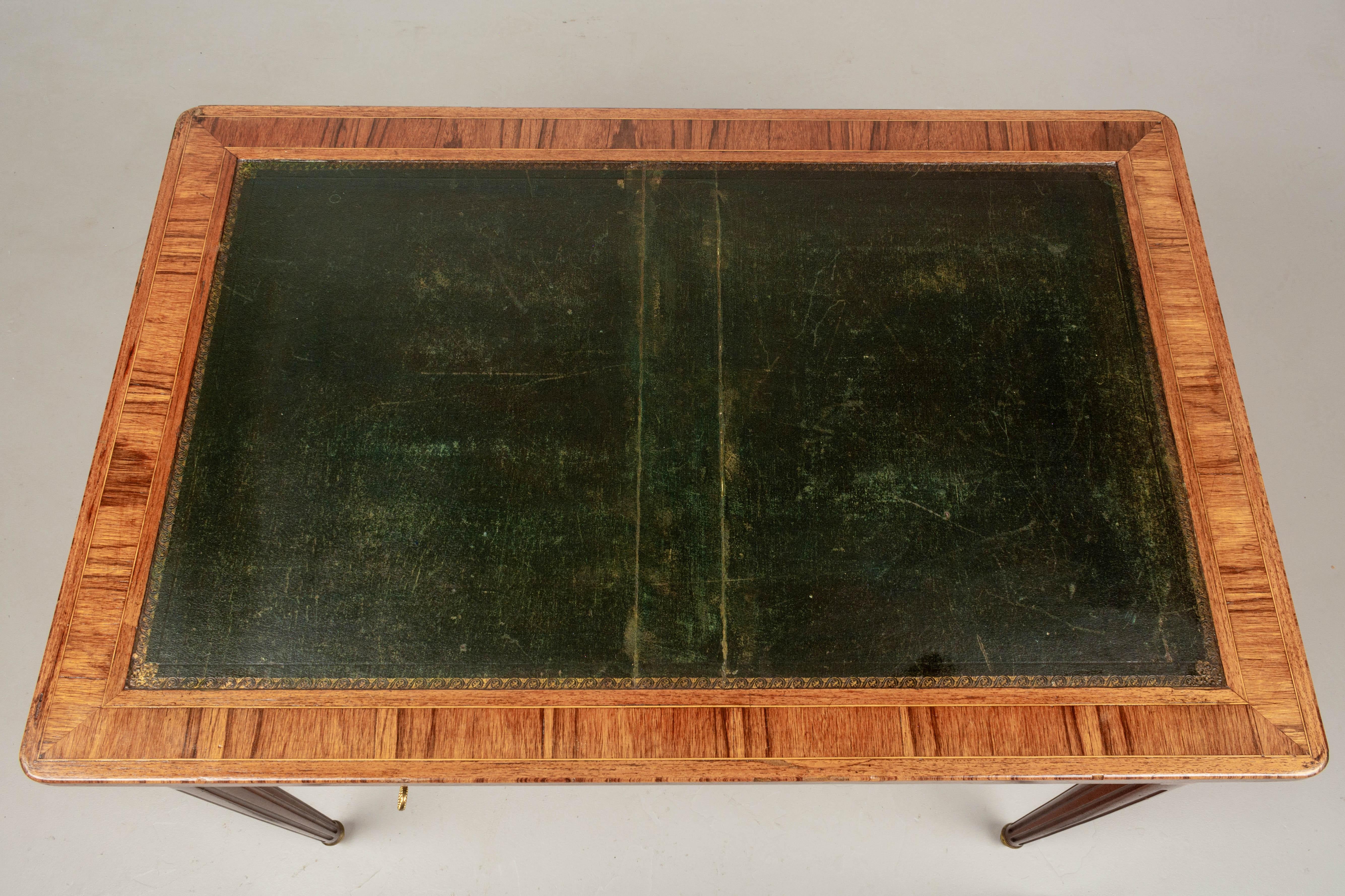 French Louis XVI Style Mahogany Bureau Plat, or Writing Desk 3