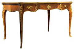 French Louis XVI Style Mahogany Bureau Plate by Krieger