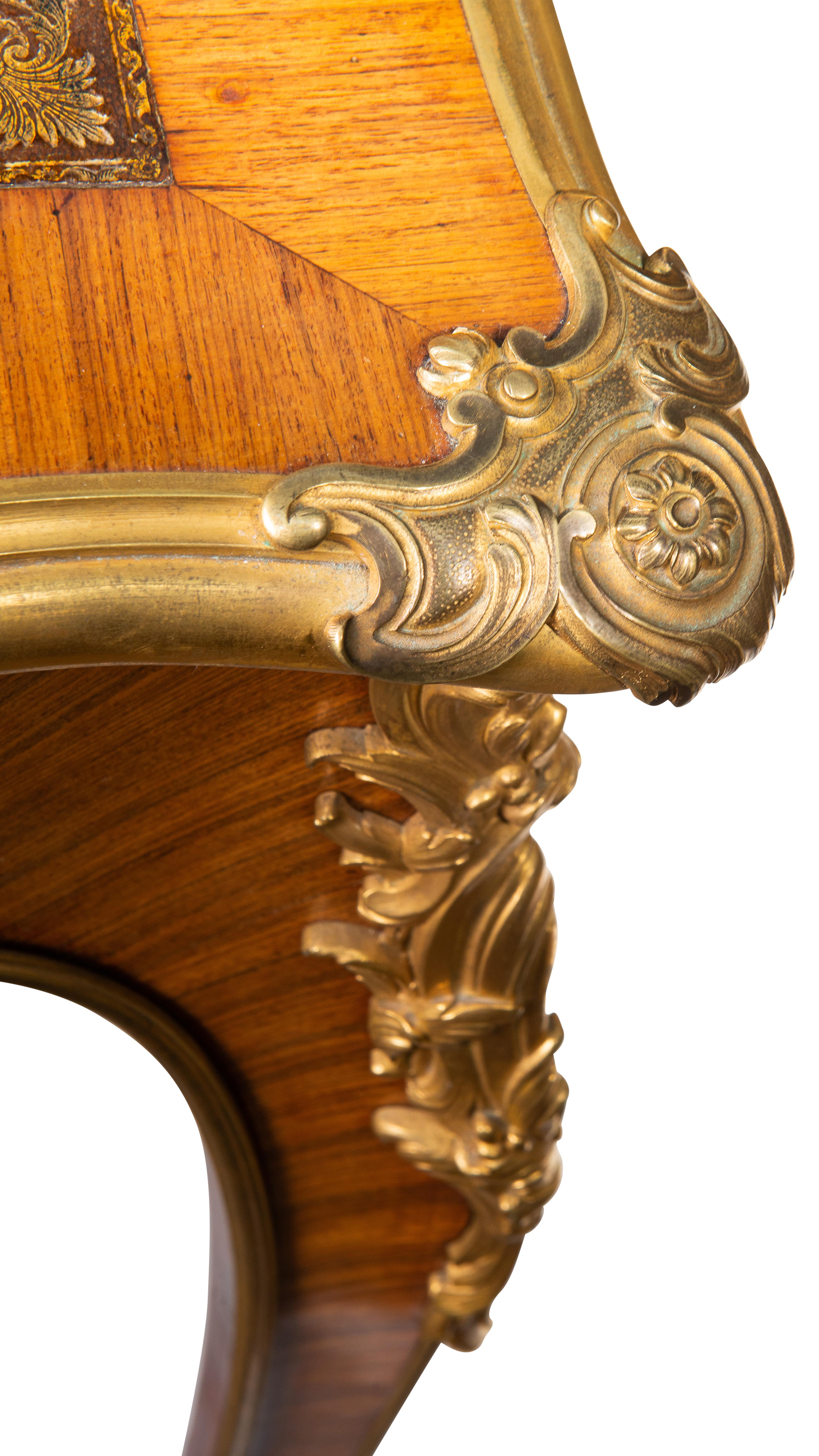 19th Century French Louis XVI Style Mahogany Bureau Plate by Krieger For Sale