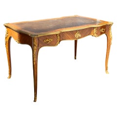French Louis XVI Style Mahogany Bureau Plate by Krieger