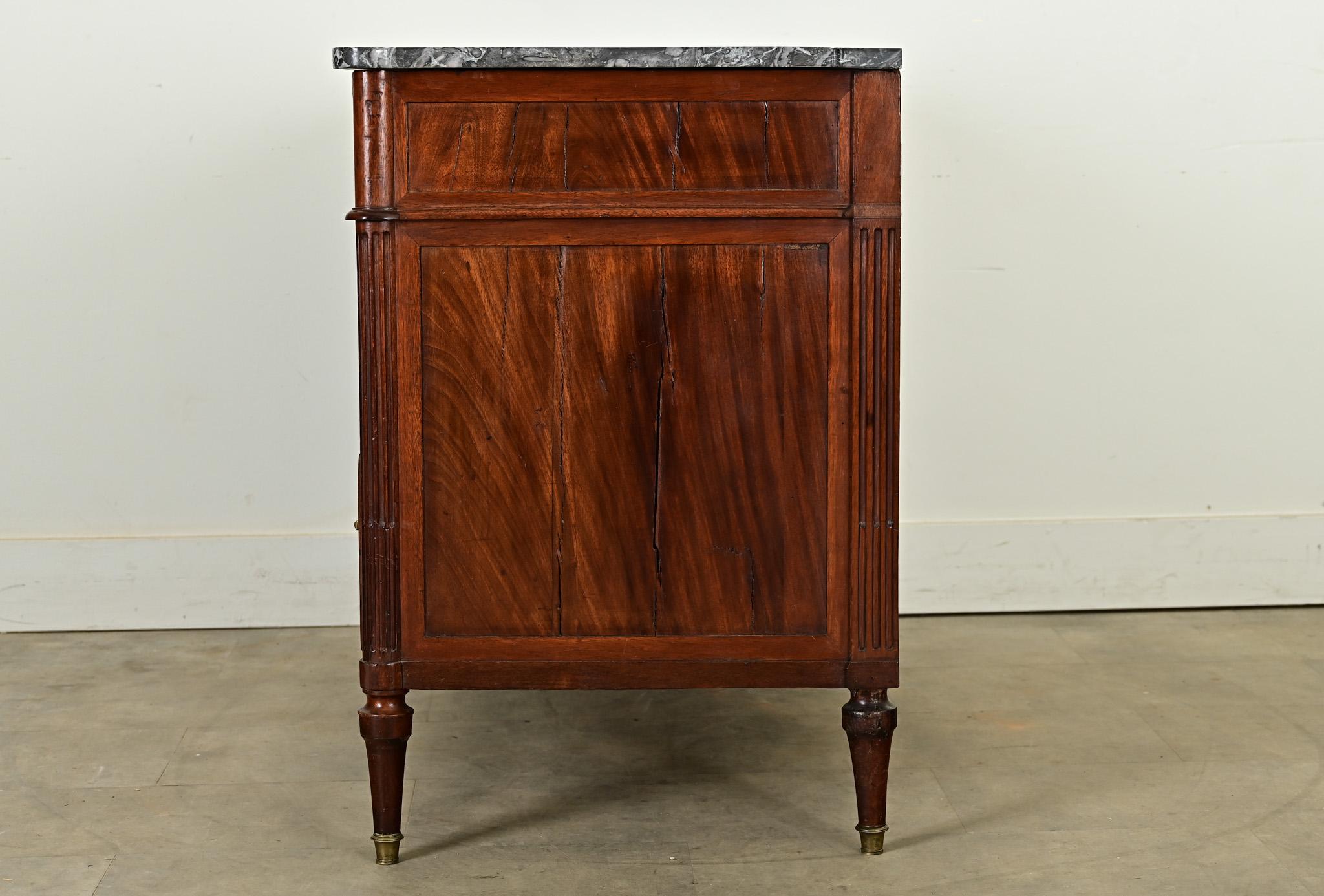 French Louis XVI Style Mahogany Commode For Sale 8