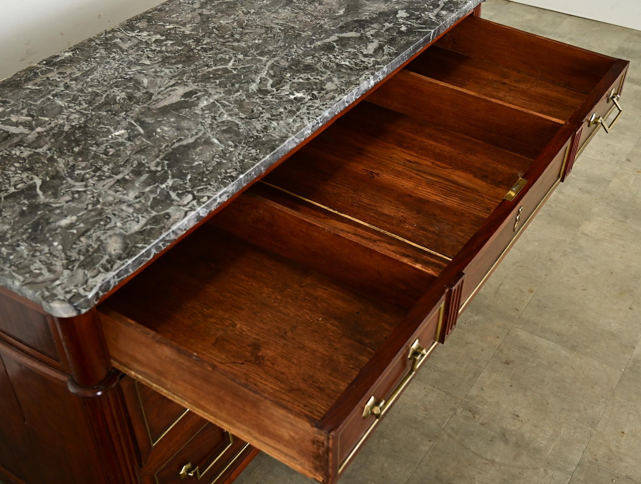 French Louis XVI Style Mahogany Commode For Sale 3
