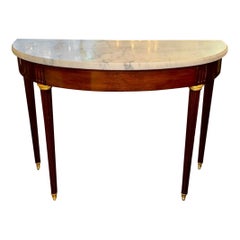 French Louis XVI Style Mahogany Console